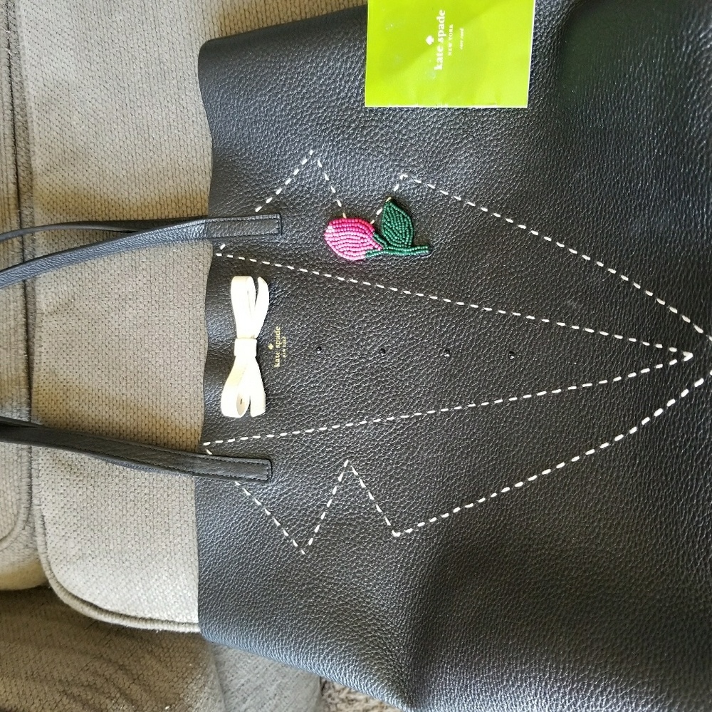 Kate Spade Tuxedo beaded tote